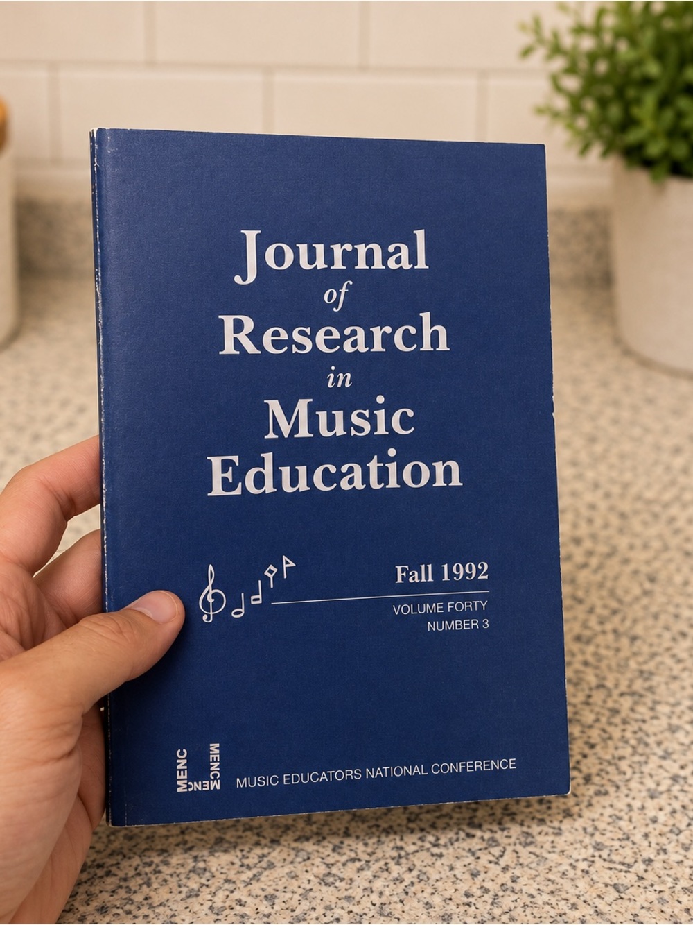 Journal of Research in Music Education Winter 1992 Vol 40 No 3